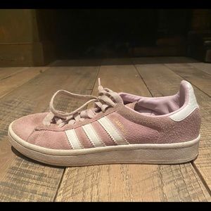 Pink adidas campus sneakers